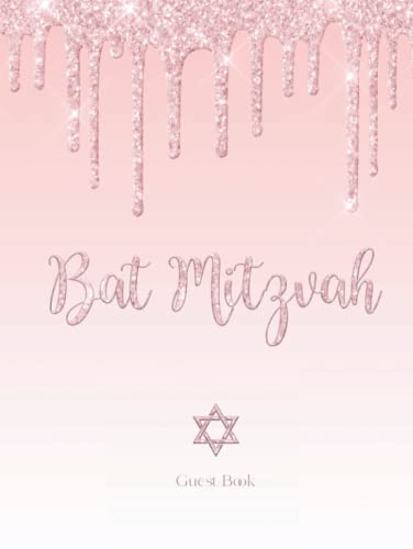 Bat Mitzvah Guest Book: Pink Theme Keepsake Memento, Guests Sign in Personalized with Address Space, Invitation List, Gift Tracker, Photo Pages, Simple Modern Floral Design von Independently published