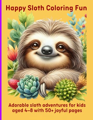 Happy Sloth Coloring Fun: Adorable sloth adventures for kids aged 4–8 with 50+ joyful pages Happy Sloth Coloring Fun: Adorable sloth adventures for kids aged 4–8 with 50+ joyful pages von Independently published