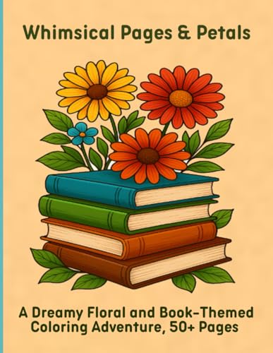 Whimsical Pages & Petals: A Dreamy Floral and Book-Themed Coloring Adventure, 50+ Pages Whimsical Pages & Petals: A Dreamy Floral and Book-Themed Coloring Adventure, 50+ Pages von Independently published