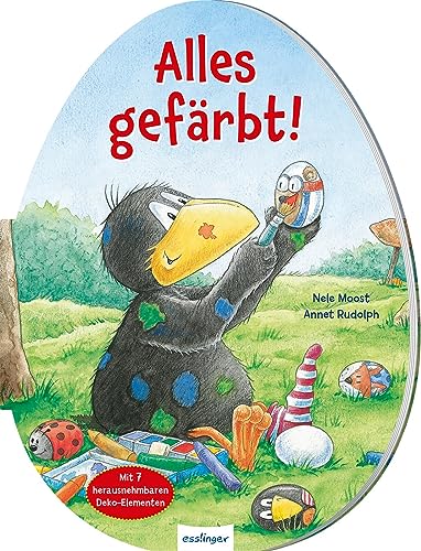 Der kleine Rabe Socke: Alles gefärbt! Konturgestanzt: Oster-Pappebuch mit herausnehmbarer Osterdeko Der kleine Rabe Socke: Alles gefärbt! Konturgestanzt: Oster-Pappebuch mit herausnehmbarer Osterdeko