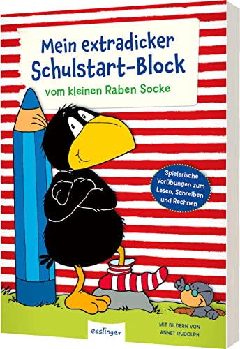 Der kleine Rabe Socke: Mein extradicker Schulstart-Block: Vorschulblock zur Vorbereitung auf die Schule, ab 5 Jahren von Esslinger in der Thienemann-Esslinger Verlag GmbH