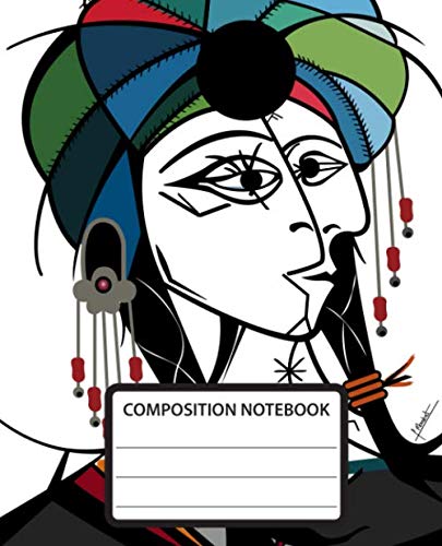 Composition Notebook: Wide Ruled School Composition Notebook. 110 Pages, 7.5"x9.25". White double sided paper. A painting of a woman and her 6th ... and ancient Amazigh (Berber) motif tattoos. von Independently published