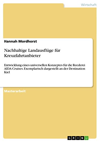 Nachhaltige Landausflüge für Kreuzfahrtanbieter: Entwicklung eines universellen Konzeptes für die Reederei AIDA Cruises. Exemplarisch dargestellt an der Destination Kiel von GRIN Verlag