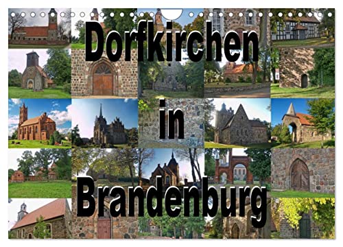 Dorfkirchen in Brandenburg (Wandkalender 2024 DIN A4 quer), CALVENDO Monatskalender von CALVENDO