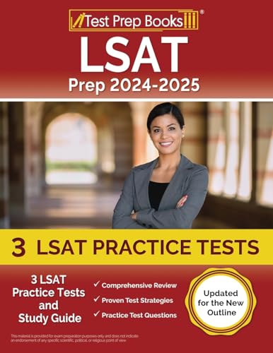 LSAT Prep 2024-2025: 3 LSAT Practice Tests and Study Guide: [Updated for the New Outline] von Test Prep Books