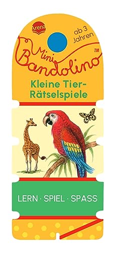 Mini Bandolino. Kleine Tier-Rätselspiele: Lernspiel mit Lösungskontrolle für Kinder ab 3 Jahren von Arena