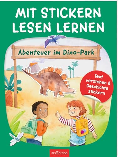 Mit Stickern Lesen lernen – Abenteuer im Dino-Park: Text verstehen & Geschichte stickern | Leseförderung mit Spaßfaktor: Stickern für Erstleser:innen Mit Stickern Lesen lernen – Abenteuer im Dino-Park: Text verstehen & Geschichte stickern | Leseförderung mit Spaßfaktor: Stickern für Erstleser:innen