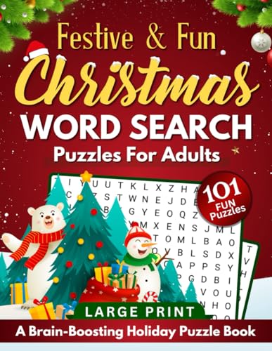 FUN & FESTIVE Christmas Word Search Puzzles for Adults von Independently published
