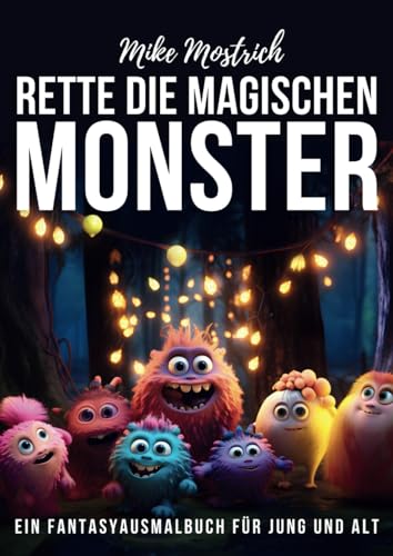 Rette die magischen Monster, ein Fantasy Ausmalbuch für Erwachsene und Jugendliche, Kreative und Humorvolle Entspannung A4: Die fröhlichen Monster des ... Ihnen! 128 Seiten, 59 Monster zum Ausmalen