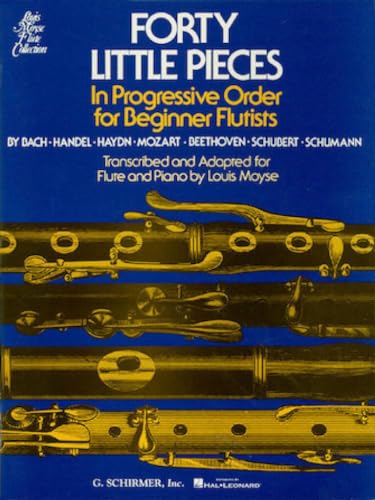Moyse 40 Little Pieces In Progressive Order For Beginner Flutists: Noten, Solostimme für Flöte, Klavier