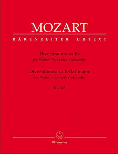 Divertimento für Violine, Viola und Violoncello Es-Dur KV 563. Stimmensatz