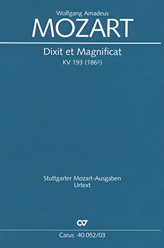 Dixit et Magnificat (Klavierauszug): KV 193, 1774