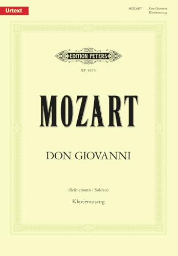 Don Giovanni (Il dissoluto punito) KV 527 (Prag, Oktober 1787): Dramma giocoso in zwei Akten / Klavierauszug (partiefähig!)