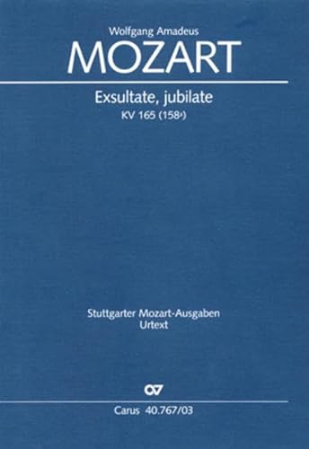 Exsultate, jubilate (Klavierauszug): Solomotette zum Dreifaltigkeitsfest oder zu Weihnachten KV 165 (158a), 1773