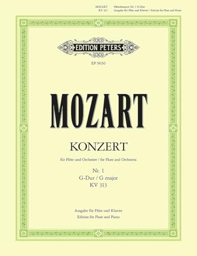 Flötenkonzert G-Dur KV 313 für Flöte und Orchester: Flöte und Klavier. Urtext (List/Thiele) (Edition Peters)