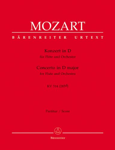 Konzert für Flöte und Orchester D-Dur KV 314 (285d). Partitur, Urtextausgabe