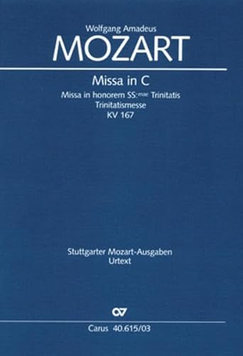 Missa in C (Klavierauszug): Trinitatismesse KV 167, 1773