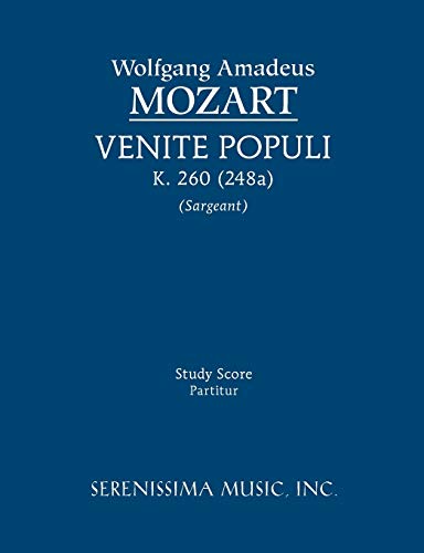 Venite populi, K.260/248a: Study score
