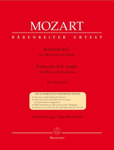 Konzert in C für Oboe und Orchester. KV 314. Klavierauszug