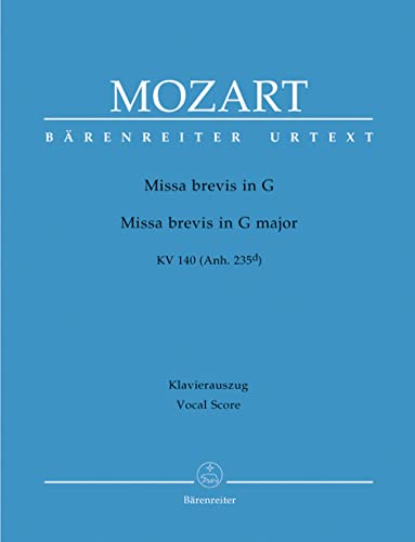 Missa Brevis Sol Majeur KV 140 --- Chant(SATB)/Piano