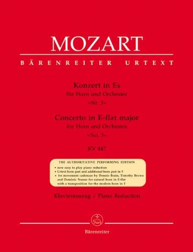 Konzert in Es für Horn und Orchester Nr. 3 KV 447. Klavierauszug