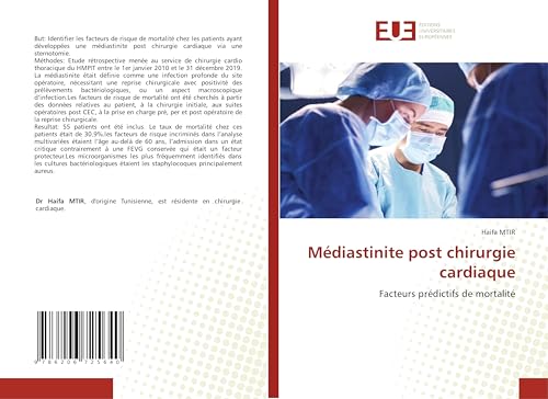 Médiastinite post chirurgie cardiaque: Facteurs prédictifs de mortalité von Éditions universitaires européennes