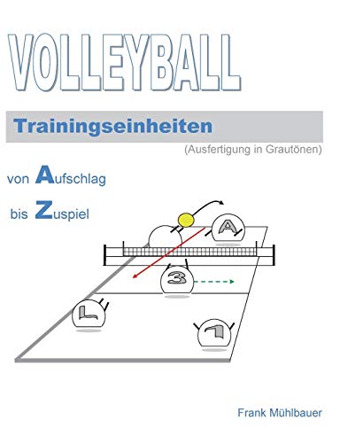 Volleyball Trainingseinheiten: Illustrationen in Grautönen