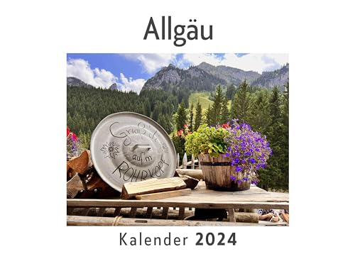 Allgäu (Wandkalender 2024, Kalender DIN A4 quer, Monatskalender im Querformat mit Kalendarium, Das perfekte Geschenk)