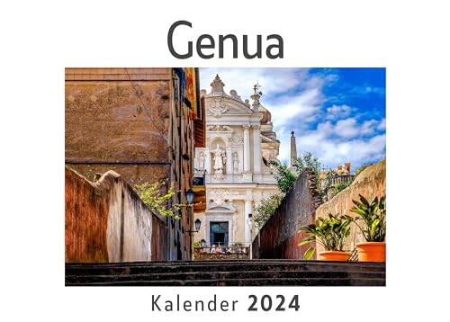 Genua (Wandkalender 2024, Kalender DIN A4 quer, Monatskalender im Querformat mit Kalendarium, Das perfekte Geschenk)