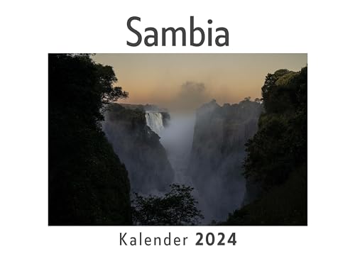 Sambia (Wandkalender 2024, Kalender DIN A4 quer, Monatskalender im Querformat mit Kalendarium, Das perfekte Geschenk)