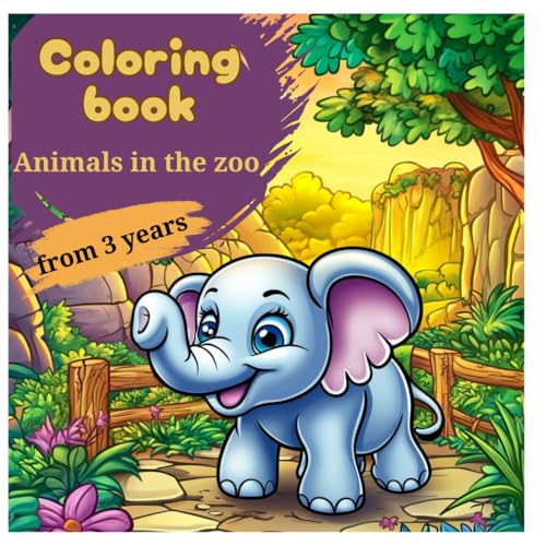 Animals at the zoo coloring book - 50 cute illustrations for young children aged 3 and over: 50 exciting illustrations for little animal lovers. (Animal coloring books, Band 4) von Independently published