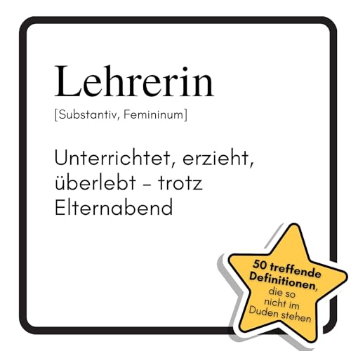 Lehrerin: Unterrichtet, erzieht, überlebt – trotz Elternabend. Das lustige Geschenkbuch für Mann, Frau, Kollege, Freund zu Geburtstag, Weihnachten Lehrerin: Unterrichtet, erzieht, überlebt – trotz Elternabend. Das lustige Geschenkbuch für Mann, Frau, Kollege, Freund zu Geburtstag, Weihnachten von FlipFlop