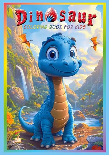 Dinosaur coloring book for kids ages 4-8 - 50 cute illustrations to color, from Brontosaurus to T-Rex - perfect for all enthusiastic young dino fans von dhamma Verlag
