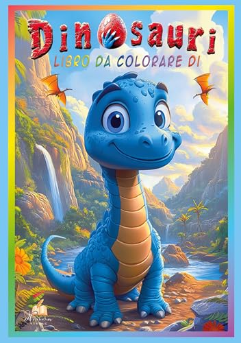 Libro da colorare di dinosauri per bambini dai 4 agli 8 anni con 50 adorabili illustrazioni: Dal brontosauro al T-Rex - perfetto per tutti i piccoli fan dei dino von dhamma Verlag
