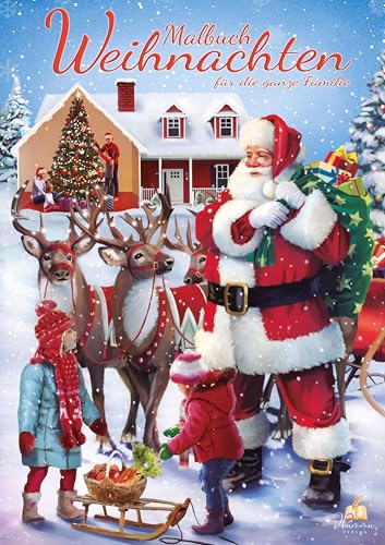 Malbuch Weihnachten für die ganze Familie mit 50 festlichen Ausmalbildern: Von einfachen Motiven bis zu detaillierten Kunstwerken – Für besinnliche Stunden mit Kindern, Jugendlichen & Erwachsenen von dhamma Verlag