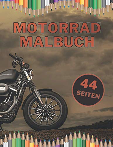 Motorrad Malbuch: Die besten Motorräder zum Malen mit schwarzen Seiten für Erwachsene und Kinder von Independently published