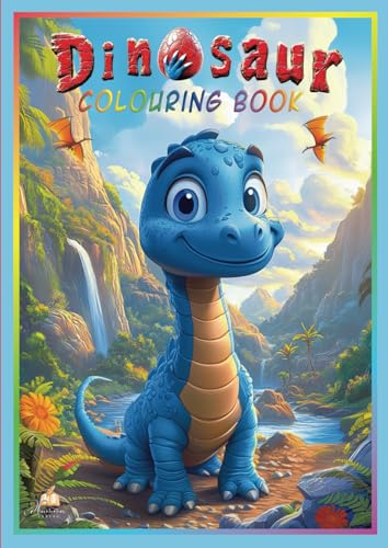 Dinosaur colouring book for children ages 4–8 – 50 cute illustrations to colour, from Brontosaurus to T-Rex – perfect for all enthusiastic young dino fans von dhamma Verlag