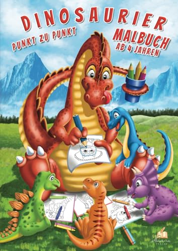 Punkt zu Punkt Dinosaurier Malbuch ab 4 Jahren: Spielerisch Zahlen lernen von 1-50 mit 82 Dino Ausmalbilder I Inkl. 24 Dino-Rätsel und für Jungs und Mädchen. Punkt zu Punkt Dinosaurier Malbuch ab 4 Jahren: Spielerisch Zahlen lernen von 1-50 mit 82 Dino Ausmalbilder I Inkl. 24 Dino-Rätsel und für Jungs und Mädchen.