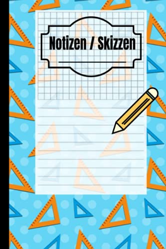 Notizbuch Duo Multi halb kariert-halb liniert: Heft im DIN A5 Format für Skizzen , Zeichnungen handschriftliche Notizen für Schule, Studium, Hobby und ... Chefs, Mütter, Handarbeiten Geodreieck