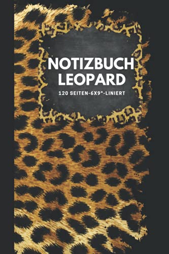 Notizbuch Leoparden: modernes animal print design Leo Look Schreibheft liniert