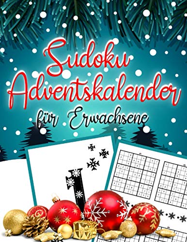 Sudoku Adventskalender für Erwachsene: 192 Rätsel Jeden Tag neue Aufgaben | Großdruck Rätselbuch | Leicht: Beliebtes Gedächtnistraining auch für Senioren zur Weihnachtszeit