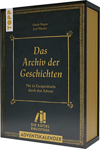 Die Rätselbibliothek. Adventskalender – Das Archiv der Geschichten: Mit 24 Escape-Rätseln durch den Advent: Der Schuber mit 24 Heften, für Rätselspaß im Advent von Frech