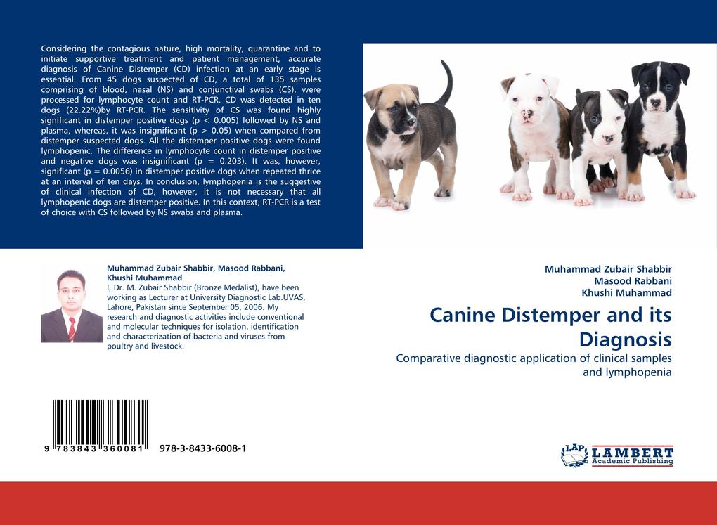 Canine Distemper and its Diagnosis von LAP LAMBERT Academic Publishing