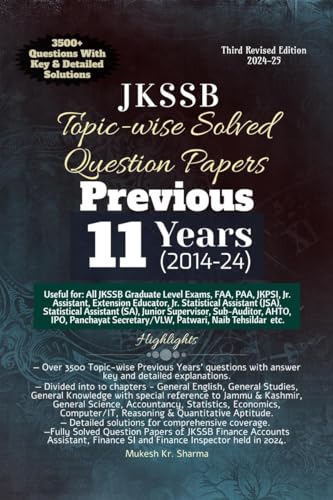 JKSSB Topic-wise Solved Question Papers: Previous 9 Years' (2014-22) von Notion Press