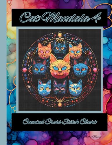 Cat Mandala 4: Counted Cross Stitch Chart von Independently published