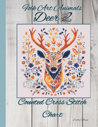 Folk Art Animals - Deer 2: Counted Cross Stitch Chart von Independently published