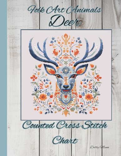 Folk Art Animals - Deer: Counted Cross Stitch Chart von Independently published