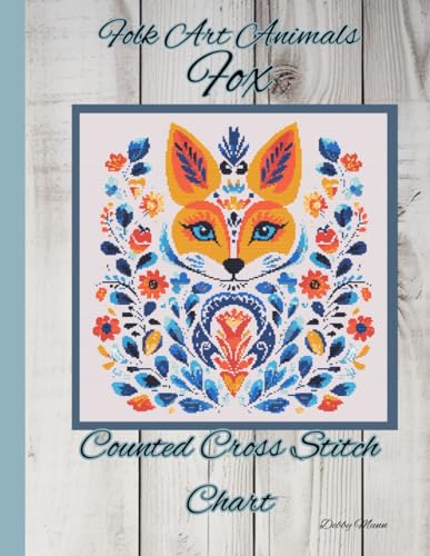 Folk Art Animals - Fox: Counted Cross Stitch Chart von Independently published