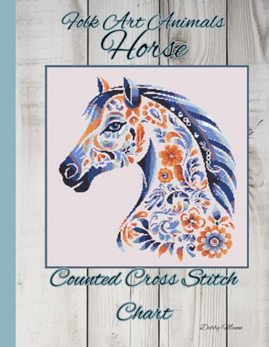 Folk Art Animals - Horse: Counted Cross Stitch Chart von Independently published
