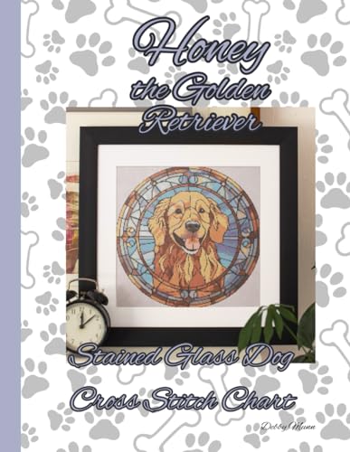 Honey the Golden Retriever: Stained Glass Dog Cross Stitch Chart von Independently published